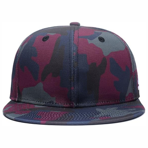 หมวกแก๊ป Snapback ลายพรางแบบ Unisex 6 แผง ผ้าตาข่ายโพลีเอสเตอร์ สไตล์สตรีท ทรง Fitted หมวกเบสบอล สวมใส่ได้ทุกฤดู สำหรับผู้ใหญ่ - Product Image 1