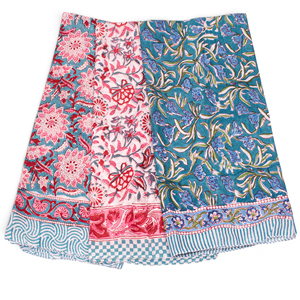 Bandana carrée grande taille 100 cm en coton fait main style bohème, imprimée au bloc, écologique, unisexe, pour l'été, cache-visage - Product Image 6