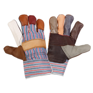 Leather Safety <b>Gloves</b> CE Certified 16 oz Thickness Strong Grip Slip Resistant Cotton Lining Industrial Work <b>Gloves</b> Safety - Product Image 1