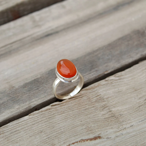 Carnelian Gemstone <b>Midi</b> <b>Ring</b> 925 Silver Handmade Statement <b>Ring</b> for Women handmade Birthday Anniversary Gift <b>Ring</b> For Her - Product Image 5