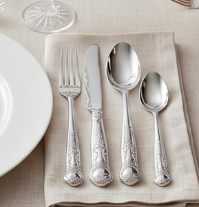 Ensemble de couverts en acier inoxydable, cuillère, couteau, fourchette, plaqué argent, design moderne, couverts durables pour cadeaux et usage domestique - Product Image 1