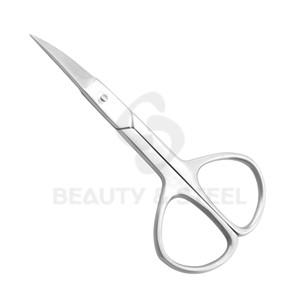 Ciseaux à ongles mats argentés de qualité supérieure avec bord incurvé professionnel et poignées ergonomiques larges pour une précision professionnelle en salon - Product Image 3