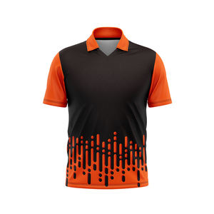 ชุดคริกเก็ตอินเดียแบบกำหนดเอง ผ้าโพลีเอสเตอร์ 100% ชุดยูนิฟอร์มคริกเก็ต ชุดเสื้อเจอร์ซีย์คริกเก็ตสำหรับขายในราคาถูก พร้อมเสื้อโปโลคริกเก็ต - Product Image 1