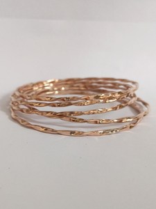 Belladec Handcrafted Twisted <b>Copper</b> <b>Bangle</b> Set Elegant Stackable Bracelet Artisan Hammered Jewelry Classic Gift for Women Delhi - Product Image 5