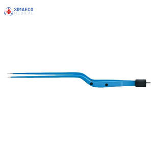 Pinces bipolaires manuelles angulées SIMAECO SM-101 certifiées CE Classe I, instruments neurochirurgicaux, équipement chirurgical de base - Product Image 2