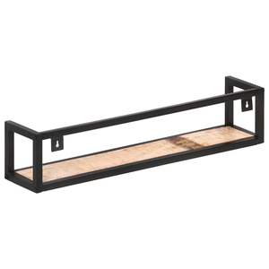 Ensemble de 2 étagères murales et de présentoirs de taille moyenne en bois massif recyclé et en fer, couleurs mélangées - Product Image 4