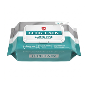 Luck Lady Pocket Size 10 Pcs Alcohol Wet <b>Wipes</b> High Rayon Viscose Non-Woven Fabric Antiseptic <b>Hand</b> Sanitizing <b>Wipes</b> - Product Image 6