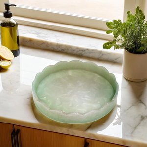 Assiette de service en résine écologique de qualité supérieure, style américain, robuste, pour collations, thé, bougies, artisanat, présentoir à bijoux - Product Image 5