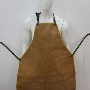 High Quality Durable Woven <b>Leather</b> Sleeveless Workwear <b>Apron</b> for Daily Use BBQ Welding & Carpenter - Product Image 3