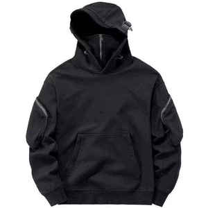 Sudadera con capucha ninja personalizada con diseño de ojo, gruesa, de invierno, con cremallera, estilo oversize, de moda, tipo jersey, de mezcla de algodón premium - Product Image 3