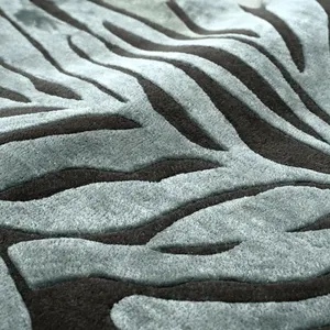 Tapis fait main en laine Krafterscustom Ht6, style abstrait, design floral moderne, lavable, pour salon - Product Image 5