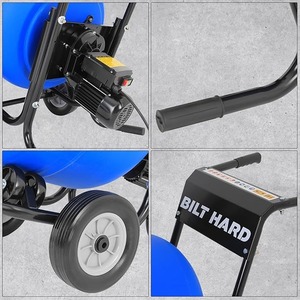 Electric Cement Mixer, Poly Drum Concrete Mixer Heavy Duty, Portable <b>Power</b> Cement Mixing <b>Tools</b> for Stucco, Mortar, Fodder - Product Image 3