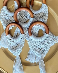 Anillos para Servilletas de Macramé con Flecos - Product Image 2