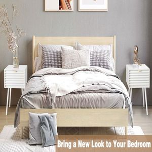 Wooden 1-Drawer Nightstand End Table for Living Room Bedroom - Product Image 3