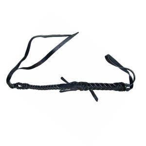 Fouet d'équitation avec manche durable et attache en cuir, fouet de compétition pour le dressage et le saut d'obstacles en cuir PU - Product Image 1