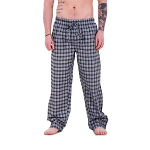 Pantalon en flanelle pour hommes, coton de haute qualité, à carreaux, avec cordon de serrage à la taille, pantalon de pyjama pour garçons adultes - Product Image 1