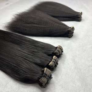 Paquetes rectos de hueso alineado con cutícula 100%, extensiones de cinta de cabello liso negro Natural, extensiones de cabello de 8-40 pulgadas - Product Image 3