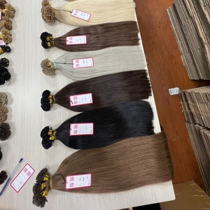 DOUBLE DRAWN HIGH QUALITY KERATIN HAIR HUNAN COLOR WHOLESALE AND RETAIL