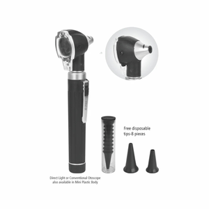Mini-otoscope en fibre optique avec corps en plastique – Kit d'instruments |   Technologie halogène au xénon XHL |   Corps en plastique |   Canal auditif et tympan - Product Image 1