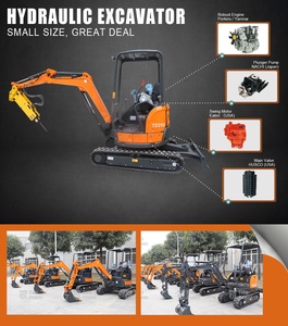 Miniexcavadora hidráulica multifuncional de 2500kg CE/EPA/EURO, excavadora pequeña barata, maquinaria de movimiento de tierras, miniexcavadora pequeña - Product Image 6