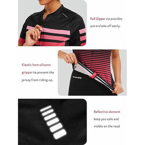 Maillot de Ciclismo para Mujer de Alta Calidad, 100% Poliéster, Antibacteriano, Ropa Deportiva Cómoda, Diseños de Logotipo Personalizados, Uniforme de Ciclismo - Product Image 3