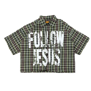 Camisas de Franela Casuales a Cuadros de Algodón 100% con Estampado Serigrafiado de Manga Corta y Corte Holgado para Niños y Hombres, Personalizadas de Fábrica para Primavera/Verano - Product Image 2