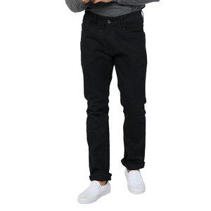 <b>Men's</b> Straight Slim Fit <b>Jeans</b> Pants Wholesale Multi Pocket Breathable Garment Dyed <b>Elastic</b> <b>Waist</b> 100% Cotton Customized Denim - Product Image 4