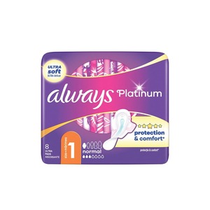 Serviettes hygiéniques Always Platinum Pads, protection menstruelle haute performance, sensation douce et luxueuse avec technologie anti-fuites maximale - Product Image 5