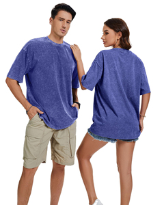 Camisetas de Alta Calidad, Personalizadas, con Hombros Caídos, Lisas, de Tela Gruesa, 100% Algodón, Estilo Vintage, Lavado Ácido, Tallas Grandes - Product Image 2