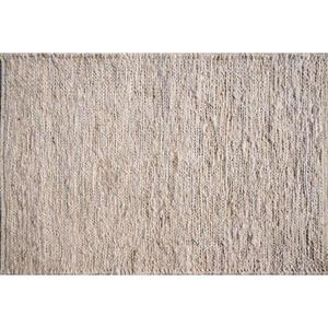 Tapis en jute noué à la main, uni |   Off W hite |   100% Jute |   Tailles personnalisées disponibles - Product Image 1