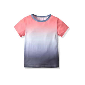 Camiseta para Niños 2026, Tie Dye Degradado, Estampado de Algodón, Estilo Hip Hop, Manga Corta, Ropa Infantil para Niños - Product Image 1