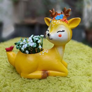 Macetas y Jardineras de Resina de Poliéster Hechas a Mano, Modelo Ciervo, Modernas, para Hogar y Jardín, Tamaño Pequeño, Ecológicas, para Interiores y Oficina, Precio Económico - Product Image 3