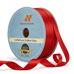 Ruban de satin rouge simple face de 12 mm en gros pour emballage cadeau, boîtes à gâteaux, bouquets, couture, nœuds pour cheveux, décorations festives et artisanat - Product Image 1