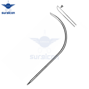 Aguja de drenaje quirúrgica Redon de acero inoxidable con punta de cuchillo totalmente curvada y extremo roscado, 19.5 cm / 7-3/4 pulgadas, 10 Charr - Product Image 6