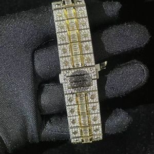 Splendide Montre Homme à Quartz Analogique avec Strass, Cadran Carré en Cristal Saphir, Chronographe de Luxe, Style Antique, Moissanite 28mm - Product Image 6