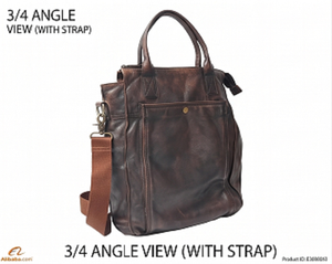 Bolso de Mensajero de Cuero Genuino Vintage de Lujo, Grande, para Oficina, Negocios, Viajes, Portátil, para Hombre - Product Image 4