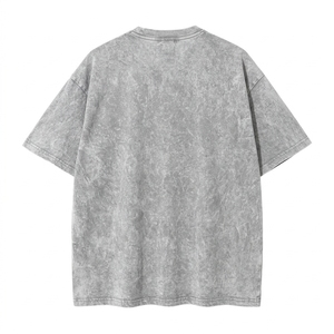 Camiseta de algodón suave estilo vintage para hombre, corte oversize, lavado ácido, estilo casual urbano, algodón premium, a la moda - Product Image 2