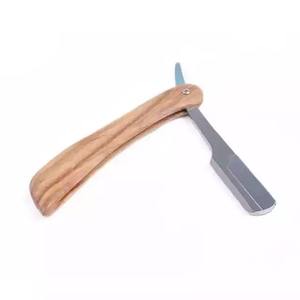 Navaja de Afeitar Clásica con Mango de Madera para Hombre, Navaja de Afeitar Profesional de Acero Inoxidable para Barbería - Product Image 5