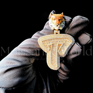 Collar con Colgante de Diamante Moissanite de Plata 925 de la Mejor Calidad, Joyería Hip Hop de Lujo con Incrustaciones de Diamantes, para Hombre y Mujer, en Venta - Product Image 4