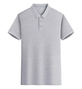 Camisa Formal de Jersey Sólido Personalizada al por Mayor OEM ODM para Hombre, Ropa de Golf de Manga Corta Transpirable de Algodón Premium - Product Image 3