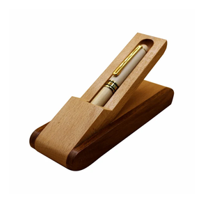 New Arrival Solid Wood <b>Pen</b> box For Office promotional <b>Pen</b> Packaging Box <b>Customised</b> Logo 2 Slots In Wholesale Price - Product Image 4