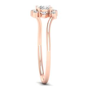 Bague solitaire REYES sur mesure en or massif 14 carats avec diamant CVD cultivé en laboratoire pour femme, cadeau d'anniversaire personnalisé, bijoux de luxe raffinés - Product Image 3