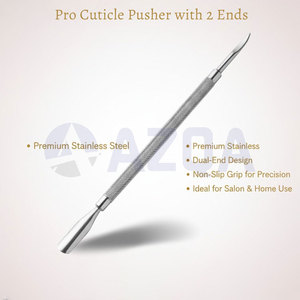 Professional Stainless Steel Cuticle Pusher Dual End Nail Cleaner <b>Tool</b> for Manicure <b>Pedicure</b> and Nail Care - Product Image 4