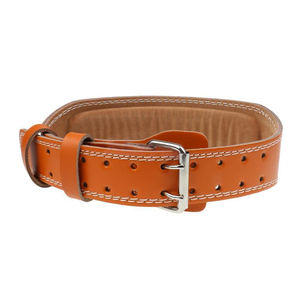 Ceinture de musculation en cuir de vachette respirante, personnalisable, flexible et réglable, avec logo élégant, pour la sécurité et la performance en fitness - Product Image 1