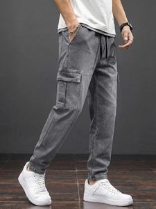 Fabricante Profesional, Venta al Por Mayor Personalizada, Jeans Cargo Ligeros de Color Azul Claro para Hombre, Estilo Multibolsillos de Alta Calidad - Product Image 5