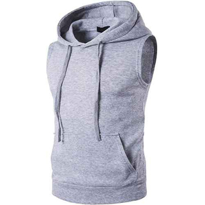 Custom Gym <b>Workout</b> Fitness Hooded Sweatshirt Cotton Women Sleeveless <b>Hoodie</b> - Product Image 3