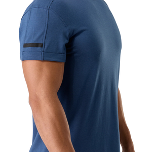 Camiseta Deportiva de Manga Corta para Hombre, Corte Ajustado, para Gimnasio, Entrenamiento, Algodón Suave y Elástico, Suministro al por Mayor OEM - Product Image 5