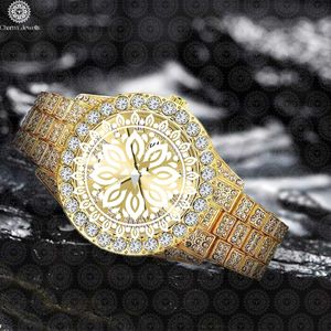 Montre de luxe Charm Jewells en acier inoxydable, cadran avec accents or, argent et diamants, mouvement mécanique analogique, unisexe, 40 mm, étanche 10 bars - Product Image 4