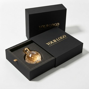 Boîte cosmétique rigide haut de gamme écologique avec logo estampé à chaud or, fermeture magnétique et insert en éponge pour emballage de flacon de parfum - Product Image 3