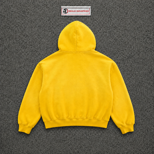Sweat à capuche graphique Yellow Angel vintage oversize streetwear, motif ailes célestes, effet délavé, artistique, épais, unisexe, tendance - Product Image 6